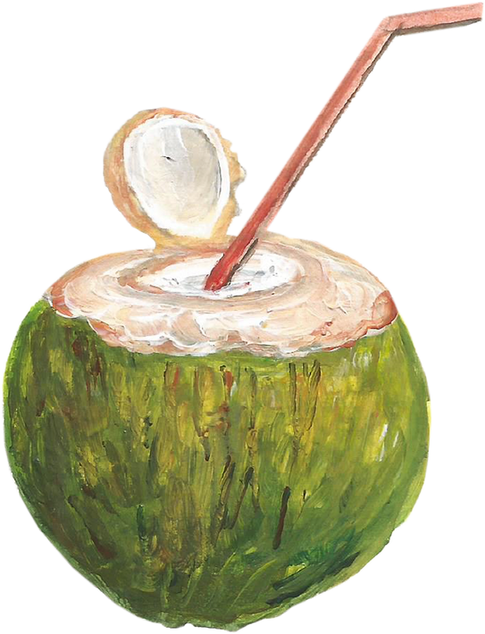 Coconut With a Straw
